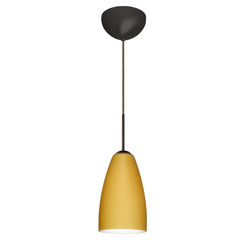 Besa 1JC-1511VM-LED-BR Riva One Light Pendant Bronze