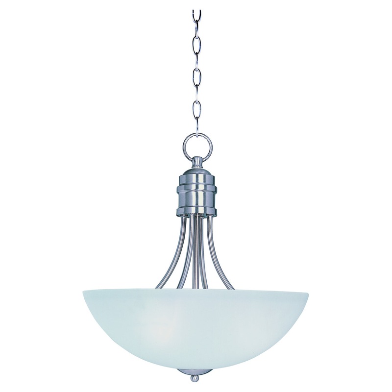 Maxim 10044FTSN Logan Three Light Pendant, Satin Nickel