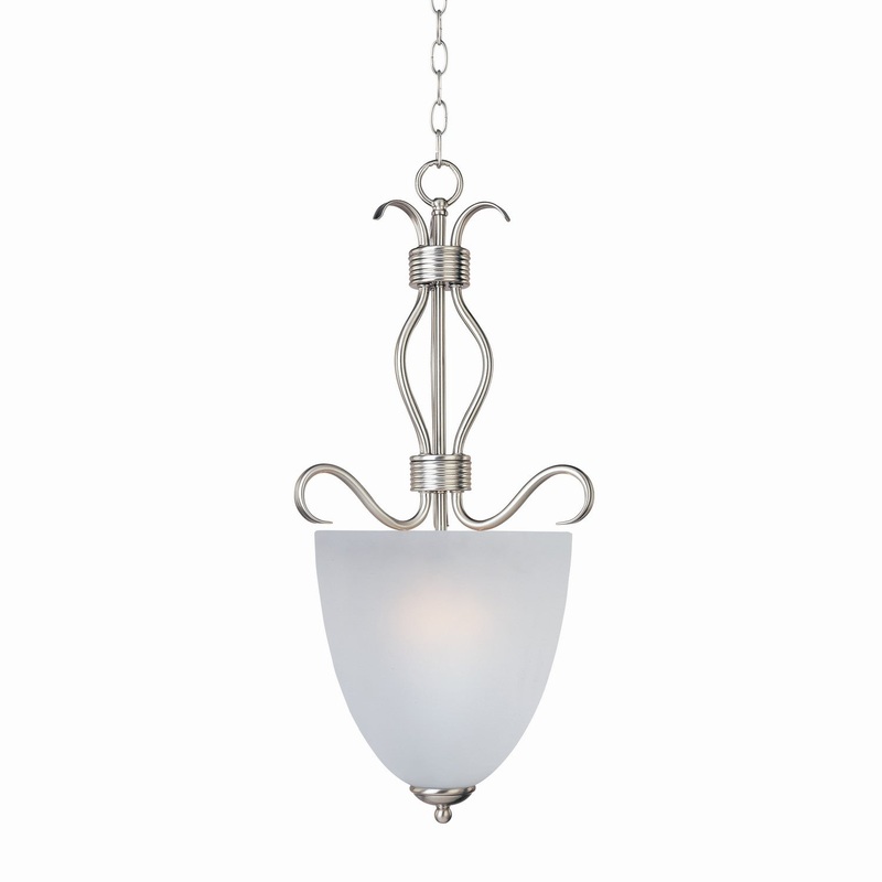 Maxim 10130FTSN Basix Two Light Entry Foyer Pendant, Satin Nickel