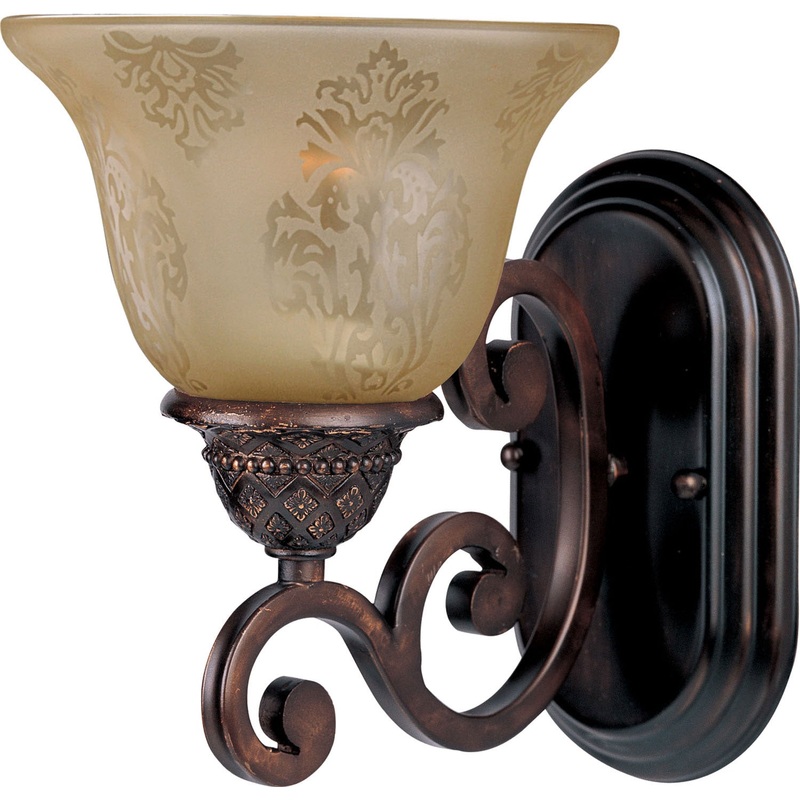 Maxim 11230SAOI Symphony One Light Wall Sconce, Oil Rubbed Bronze