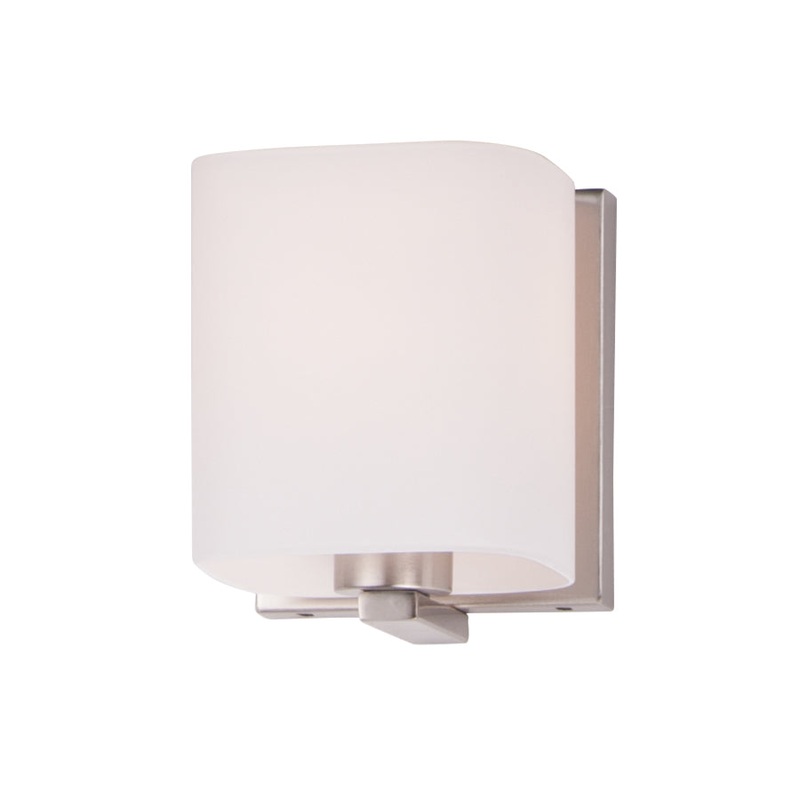 Maxim 11251SWSN Wrap One Light Bath Vanity, Satin Nickel