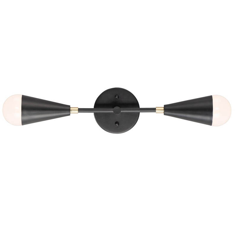 Maxim 11262BKSBR/BUL Lovell LED Wall Sconce, Black / Satin Brass
