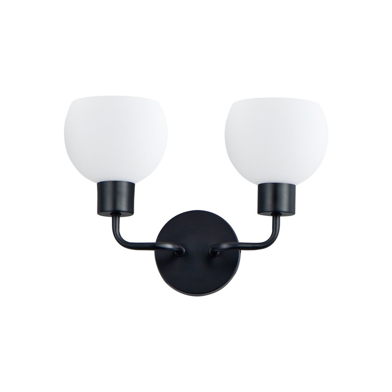 Maxim 11272SWBK Coraline Two Light Wall Sconce, Black