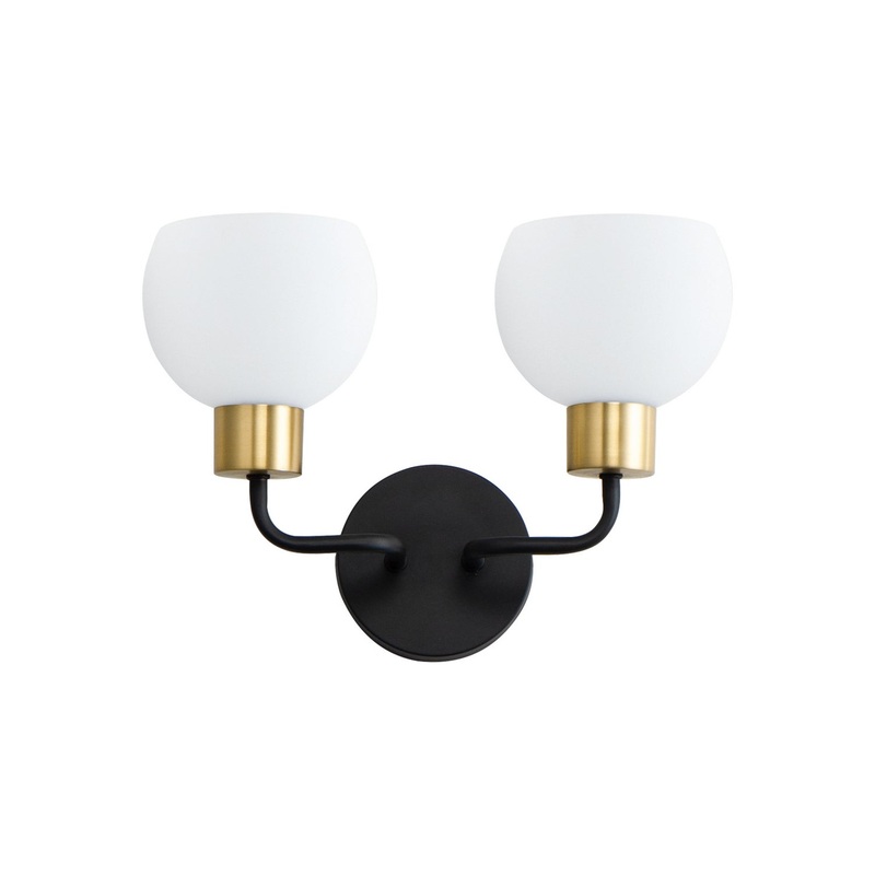 Maxim 11272SWBZSBR Coraline Two Light Wall Sconce, Bronze / Satin Brass