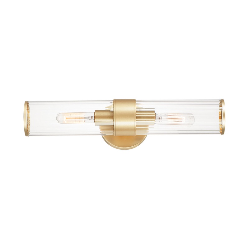 Maxim 11472CRSBR Crosby Two Light Wall Sconce, Satin Brass