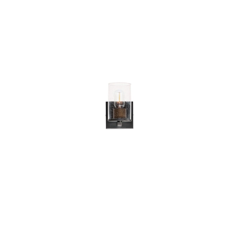 Maxim 11841CDABBK Sleek One Light Bath Vanity, Antique Brass / Black