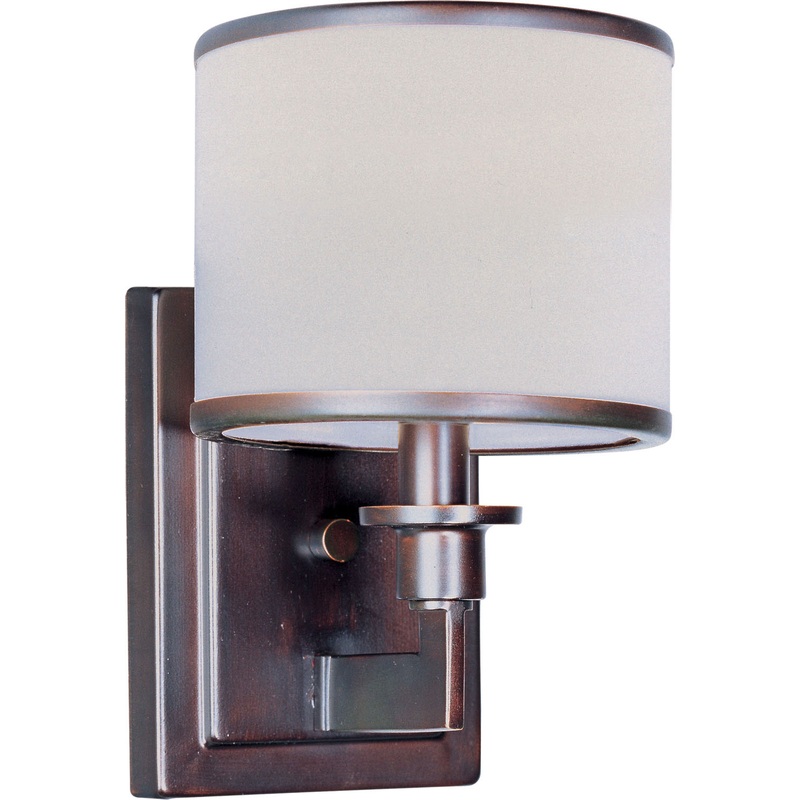 Maxim 12059WTOI Nexus One Light Wall Sconce, Oil Rubbed Bronze