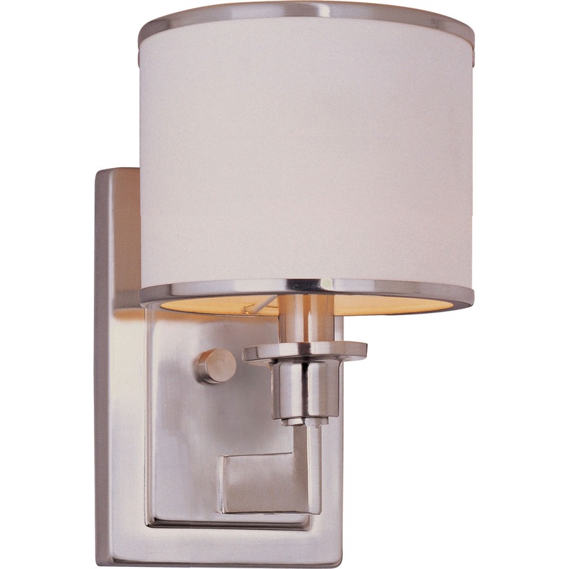 Maxim 12059WTSN Nexus One Light Wall Sconce, Satin Nickel