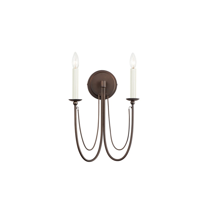 Maxim 12161CHB Plumette Two Light Wall Sconce, Chestnut Bronze