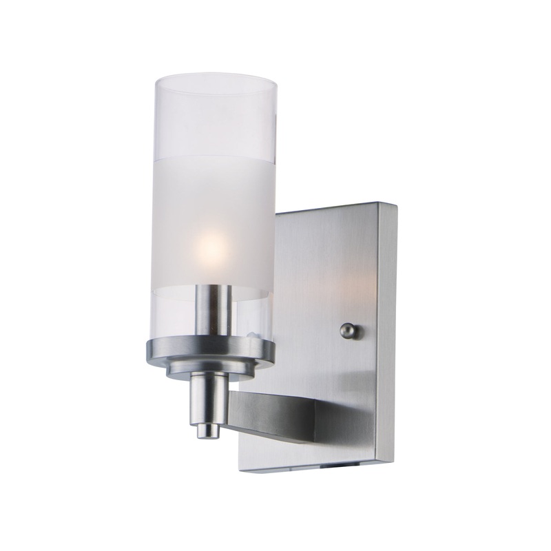 Maxim 26321CLFTSN Crescendo One Light Wall Sconce, Satin Nickel (Discontinued)