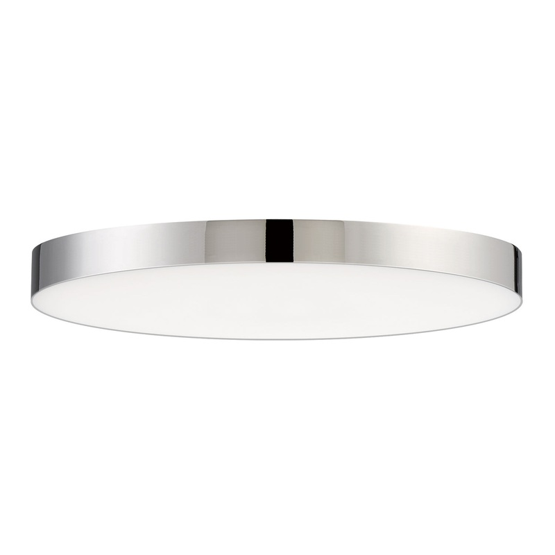 Maxim 57663WTPC Trim LED Flush Mount, Polished Chrome