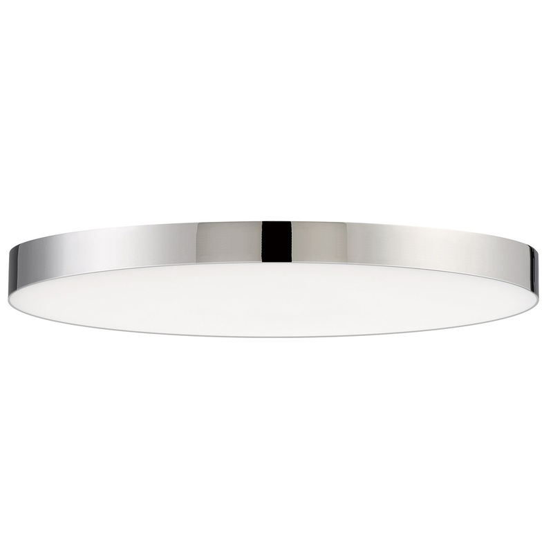Maxim 57664WTPC Trim LED Flush Mount, Polished Chrome