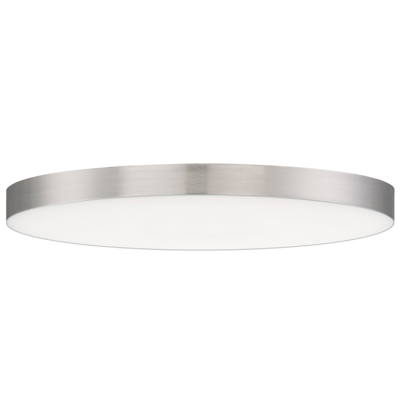 Maxim 57664WTSN Trim LED Flush Mount, Satin Nickel