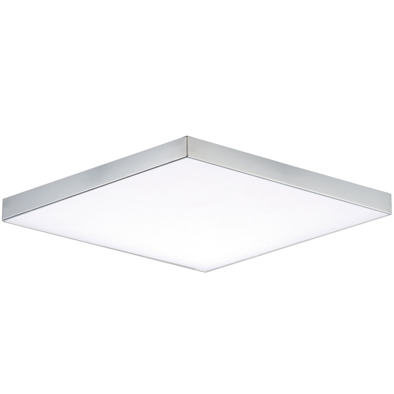 Maxim 57669WTPC Trim LED Flush Mount, Polished Chrome