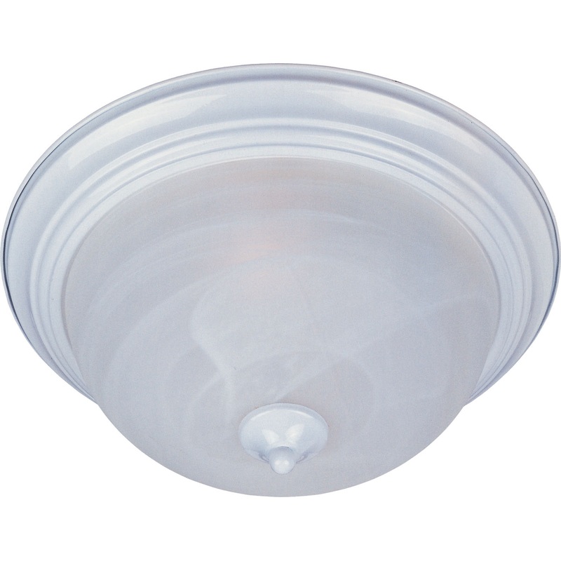 Maxim 5842MRWT Essentials - 584x Three Light Flush Mount, White