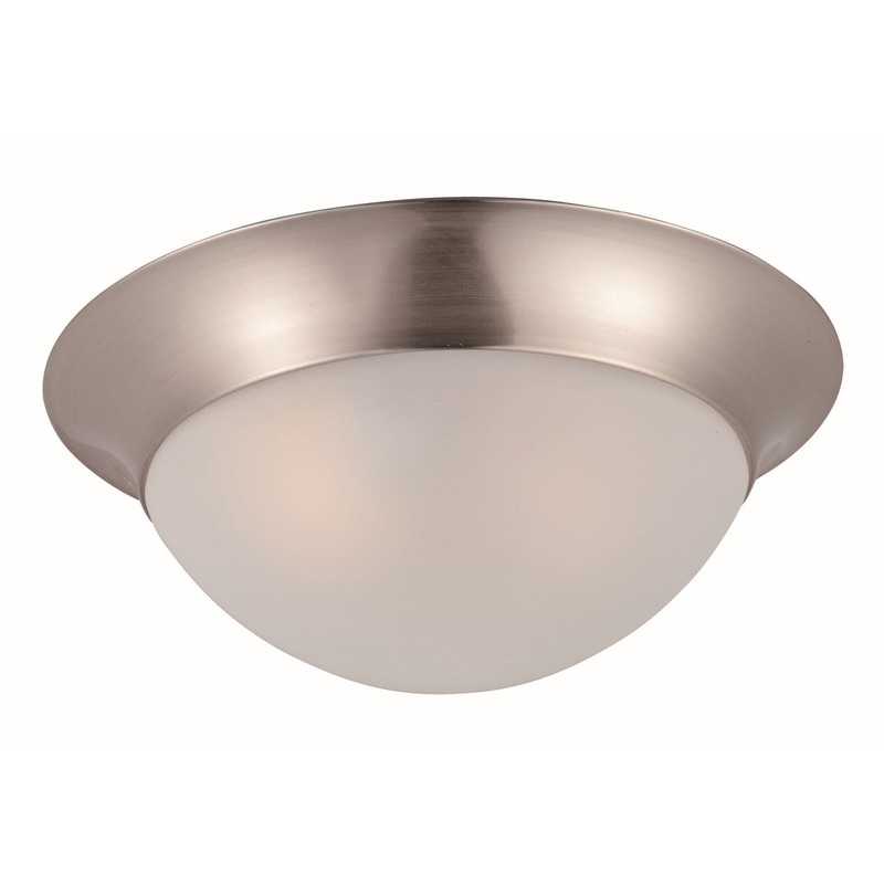 Maxim 5850FTSN Essentials - 585x One Light Flush Mount, Satin Nickel
