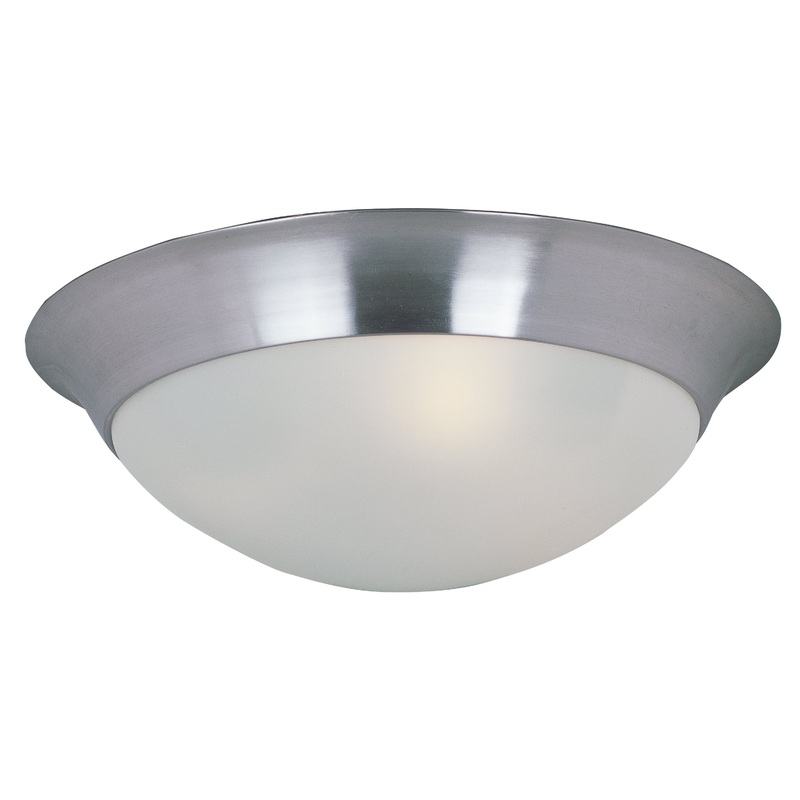 Maxim 5851FTSN Essentials - 585x Two Light Flush Mount, Satin Nickel