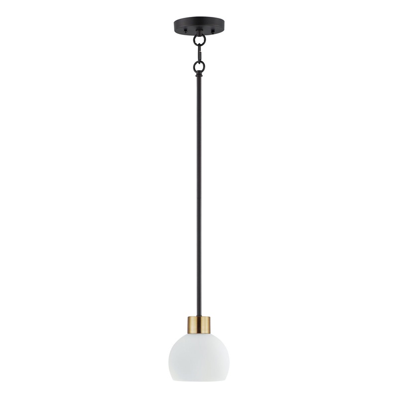 Maxim 91270SWBZSBR Coraline One Light Mini Pendant, Bronze / Satin Brass