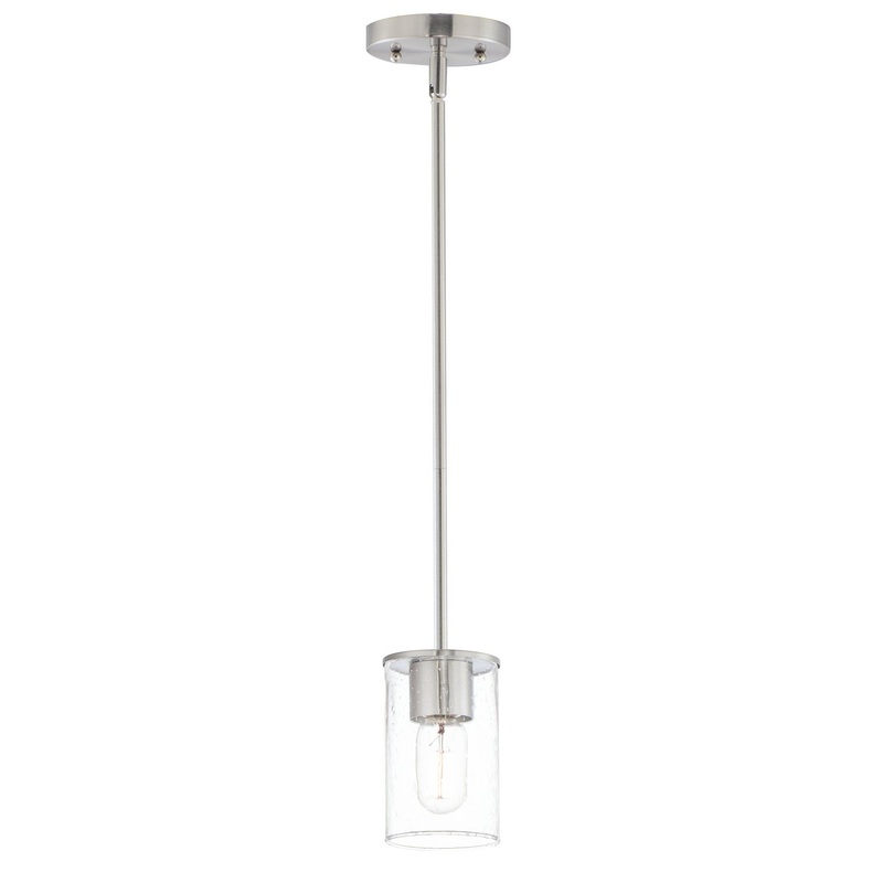 Maxim 91840CDSN Sleek One Light Mini Pendant, Satin Nickel