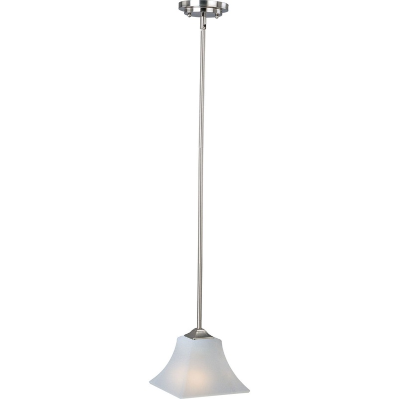Maxim 92090FTSN Aurora One Light Mini Pendant, Satin Nickel