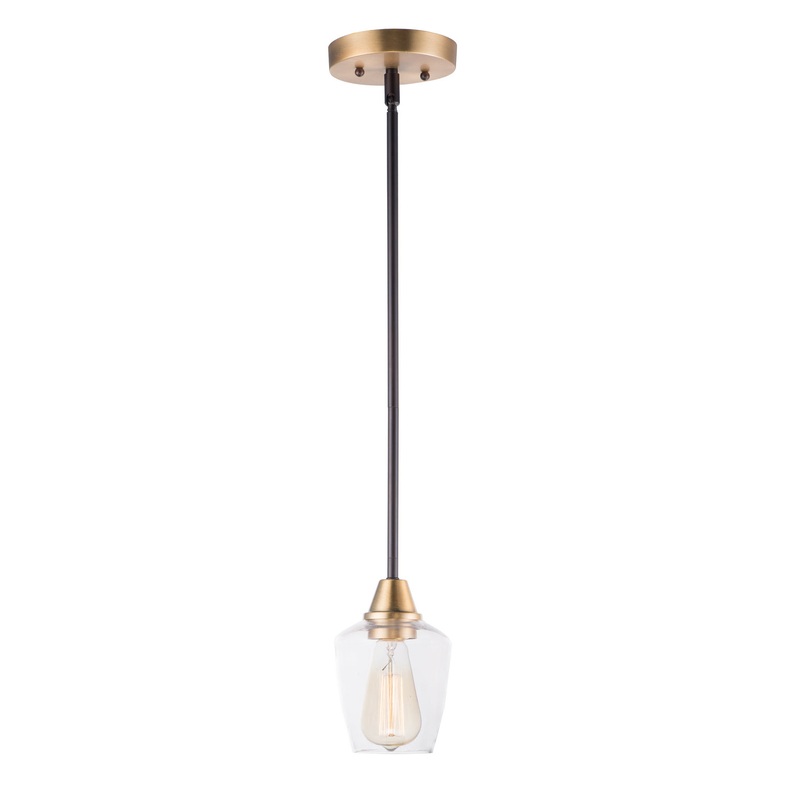 Maxim 96120CLBZAB Goblet One Light Mini Pendant, Bronze / Antique Brass