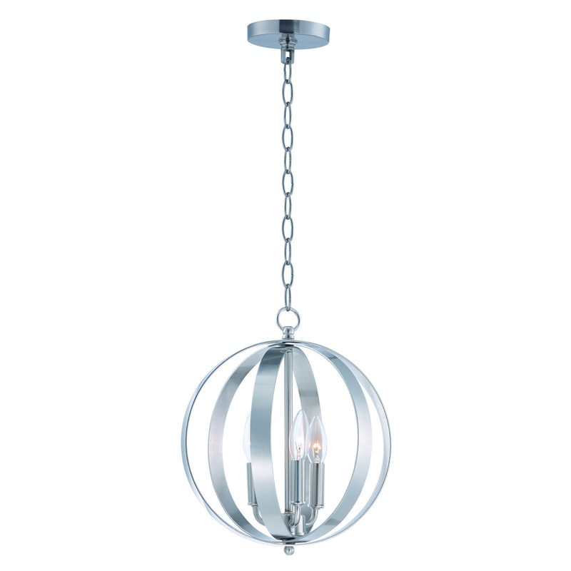 Maxim 10030SN Provident Three Light Chandelier, Satin Nickel