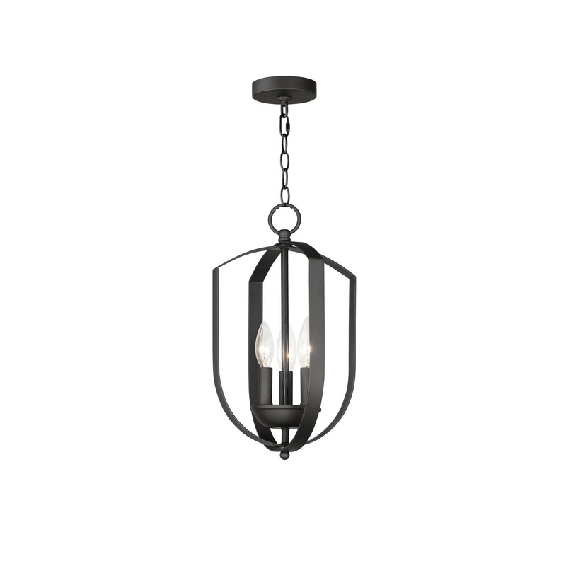 Maxim 10033BK Provident Three Light Chandelier, Black