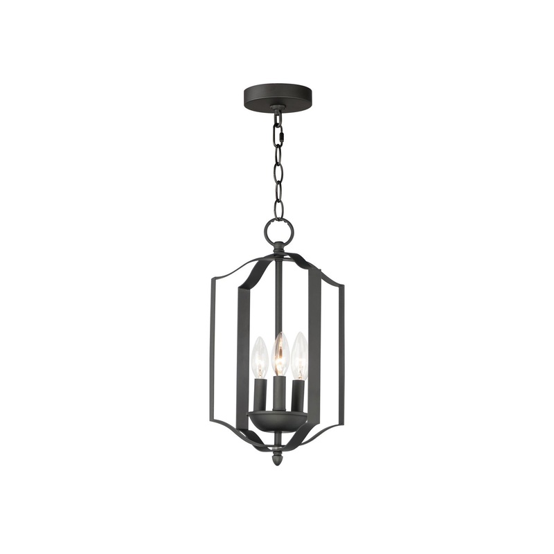 Maxim 10035BK Provident Three Light Chandelier, Black