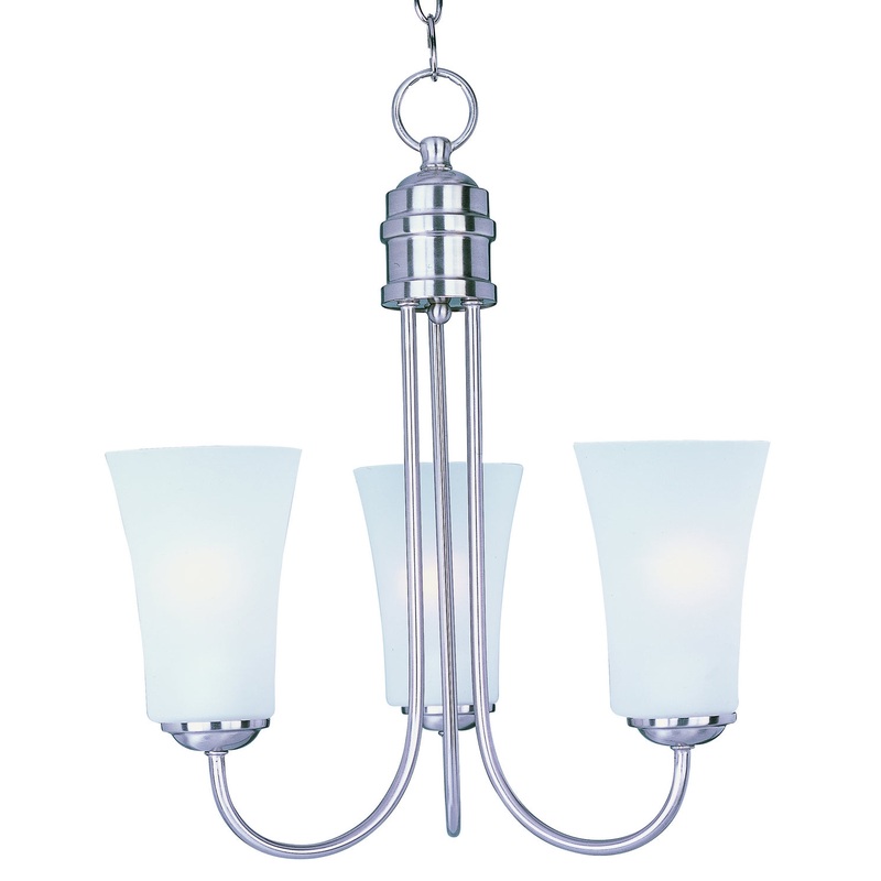 Maxim 10043FTSN Logan Three Light Chandelier, Satin Nickel