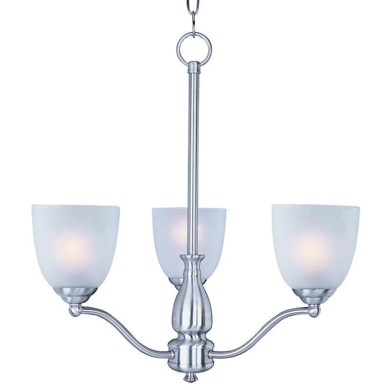 Maxim 10064FTSN Stefan Three Light Chandelier, Satin Nickel