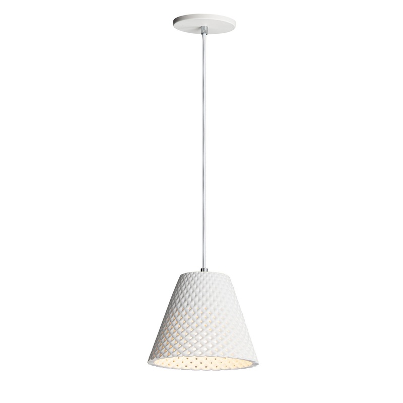 Maxim 10144WT Woven One Light Pendant, White