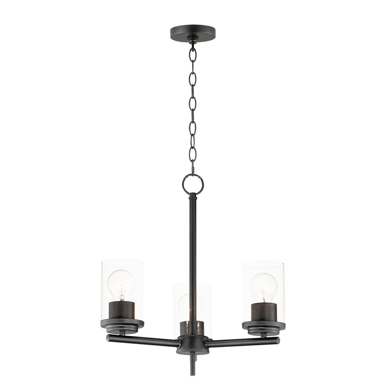 Maxim 10203CLBK Corona Three Light Chandelier, Black