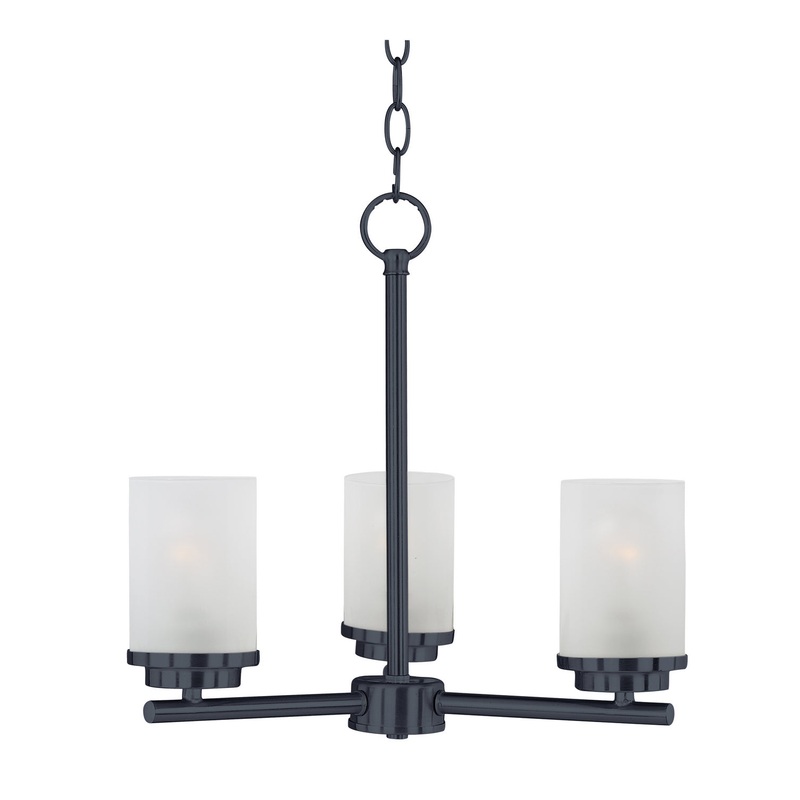 Maxim 10203FTBK Corona Three Light Chandelier, Black