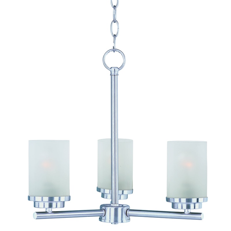 Maxim 10203FTSN Corona Three Light Chandelier, Satin Nickel