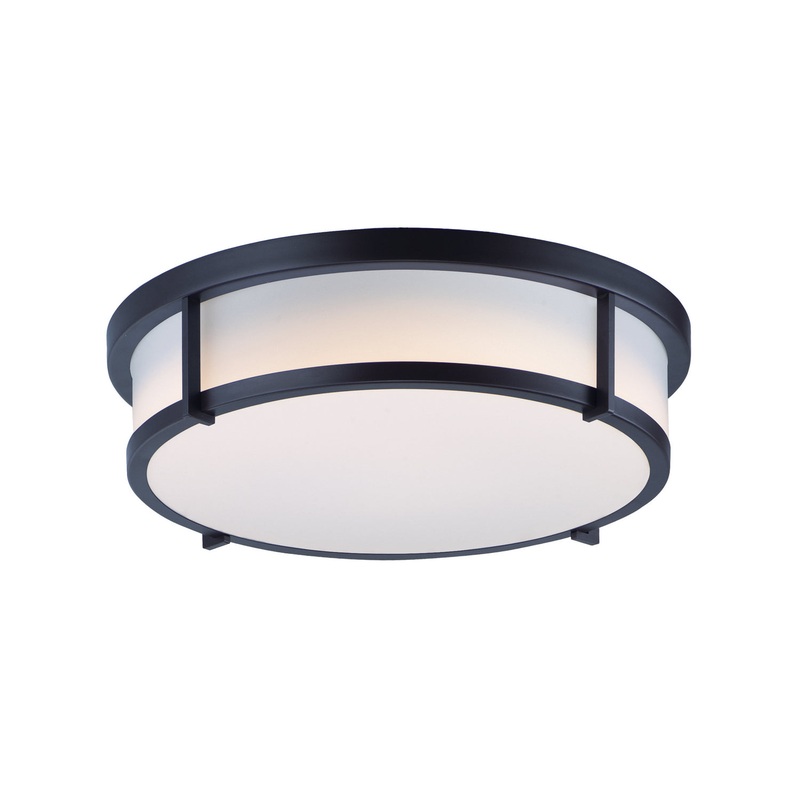 Maxim 10270WTBK Rogue E26 Three Light Flush Mount, Black