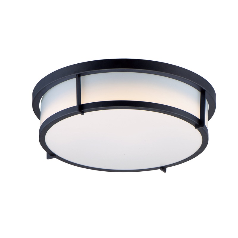 Maxim 10272WTBK Rogue E26 Two Light Flush Mount, Black