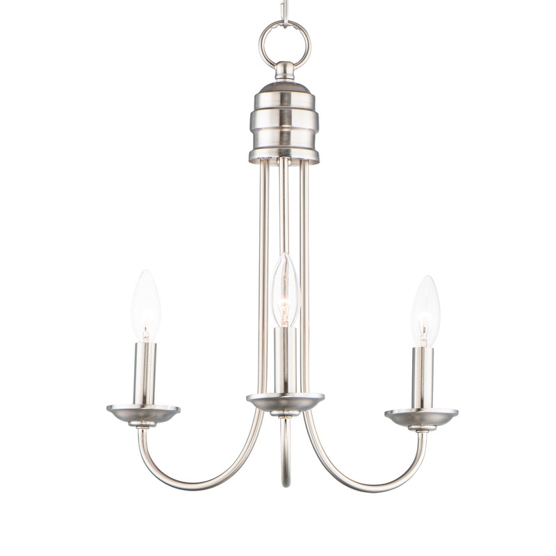 Maxim 10343SN Logan Three Light Pendant, Satin Nickel