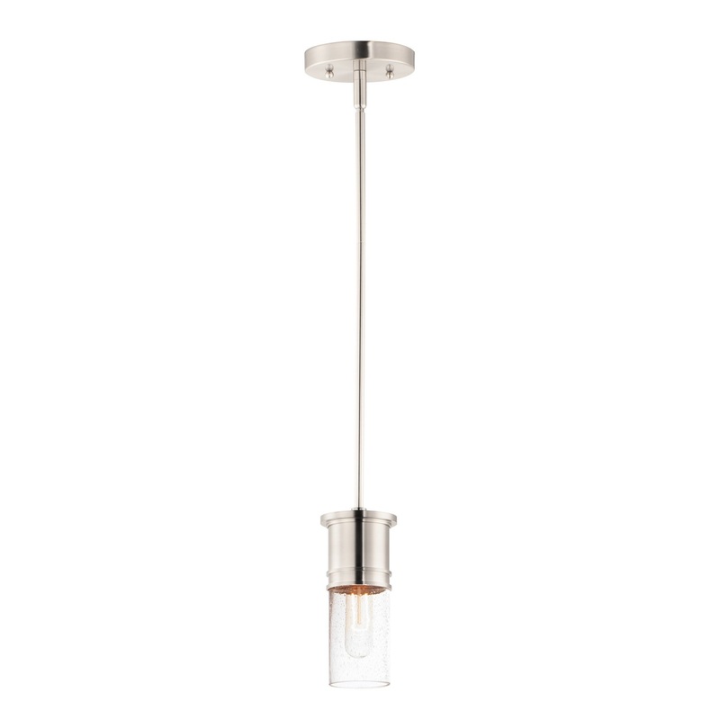 Maxim 10362CDSN Rexford One Light Mini Pendant, Satin Nickel