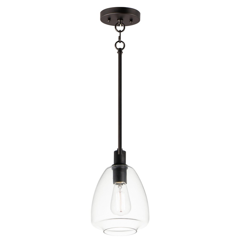 Maxim 11112CLBK Babylon One Light Pendant, Black