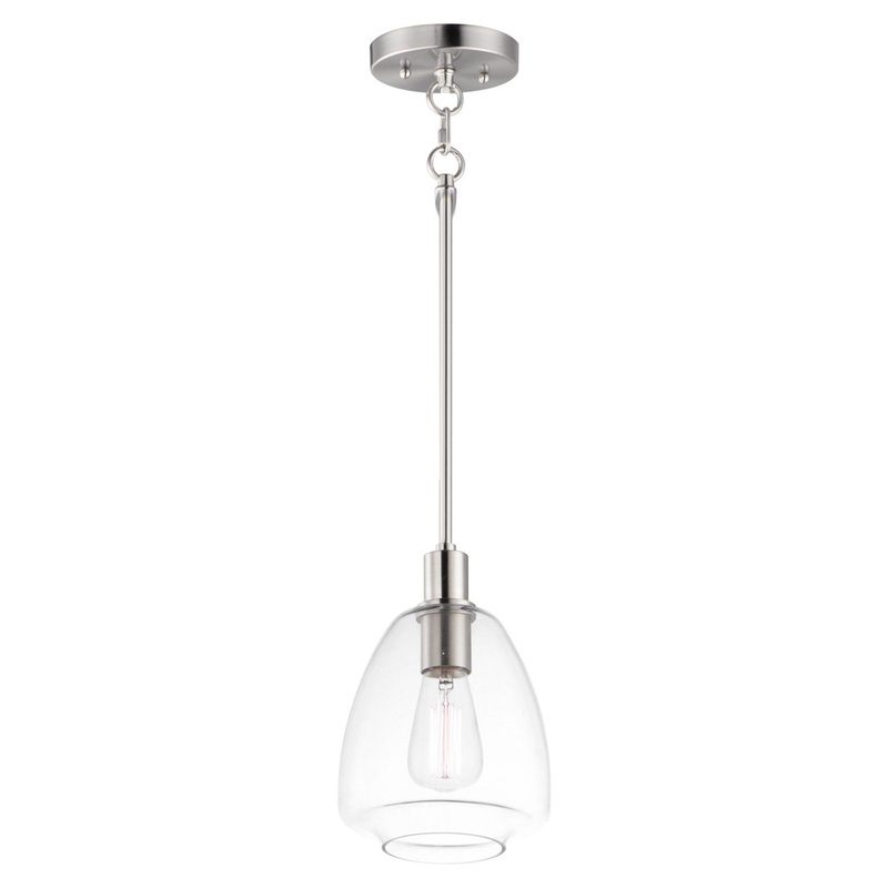 Maxim 11112CLSN Babylon One Light Pendant, Satin Nickel