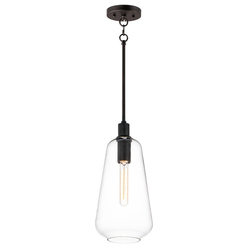 Maxim 11114CLBK Babylon One Light Pendant, Black