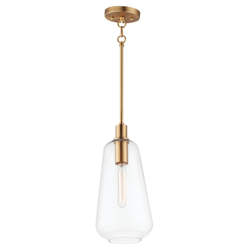 Maxim 11114CLSBR Babylon One Light Pendant, Satin Brass