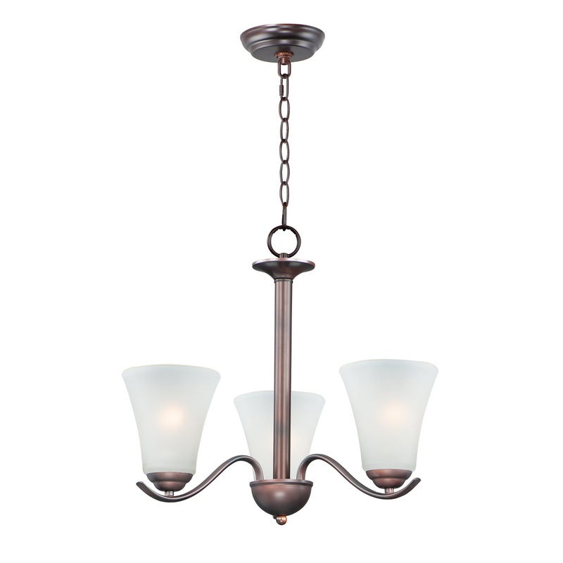 Maxim 12073FTOI Vital Three Light Chandelier, Oil Rubbed Bronze