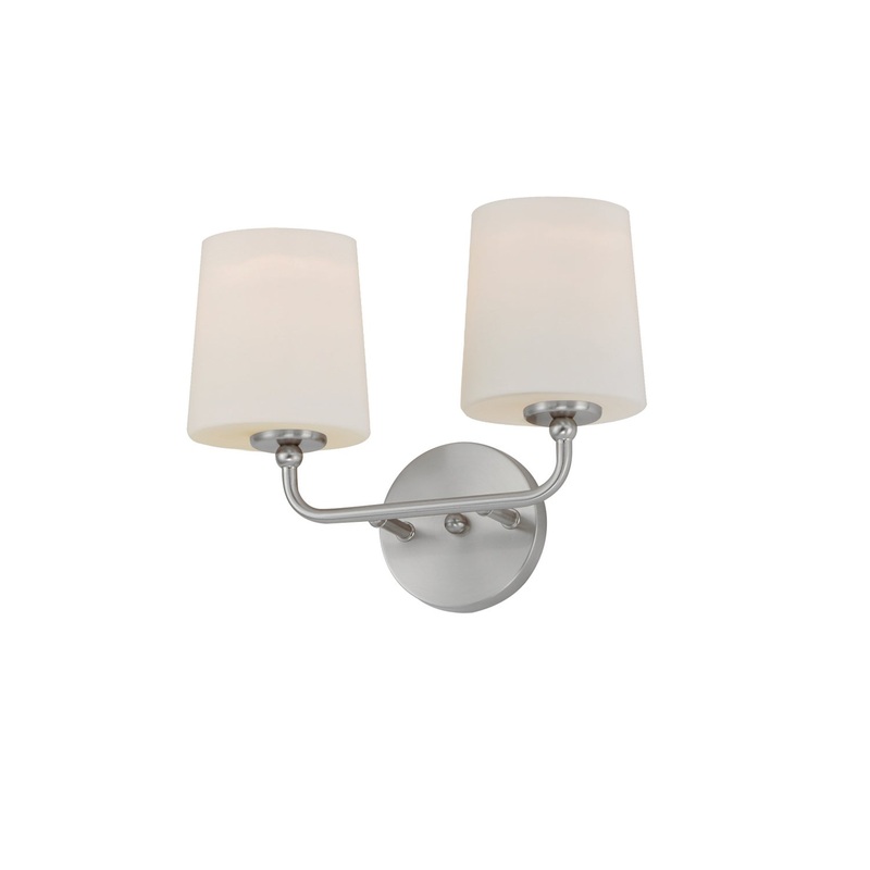 Maxim 12092SWSN Bristol Two Light Wall Sconce, Satin Nickel
