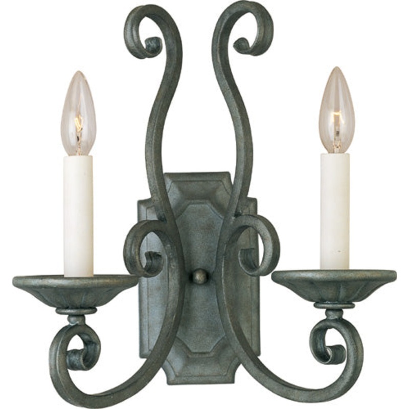 Maxim 12218OI Manor Two Light Wall Sconce, Oil Rubbed Bronze (Discontinued)