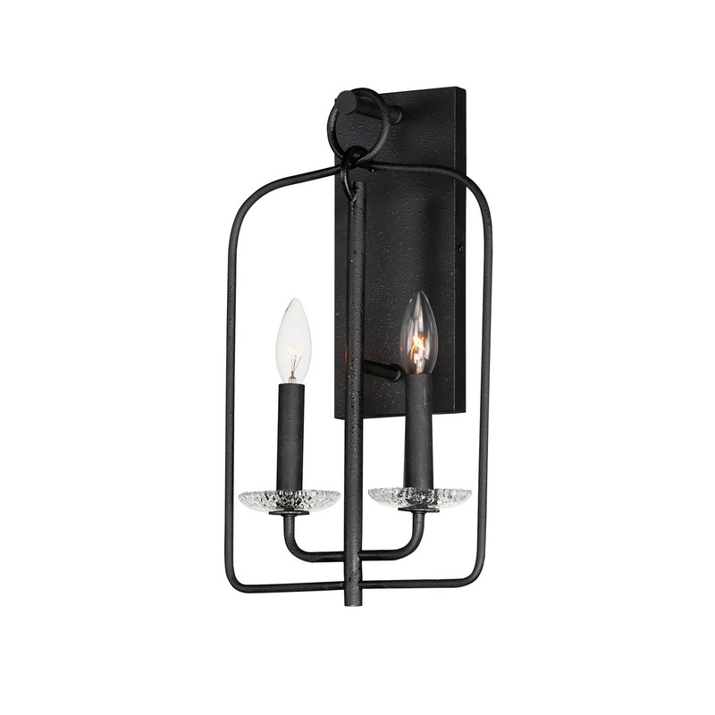 Maxim 12322TCAR Madeira Two Light Wall Sconce, Anthracite