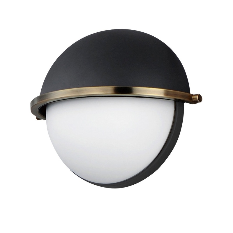 Maxim 12418SWBKWBR Duke One Light Wall Sconce, Black/Weathered Brass