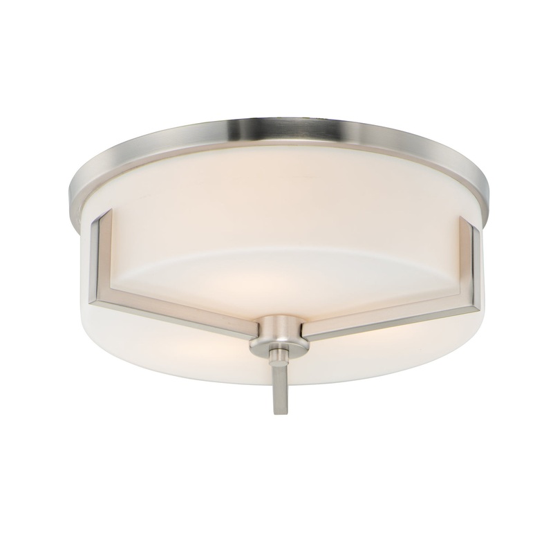Maxim 21280SWSN Dart Three Light Flush Mount, Satin Nickel