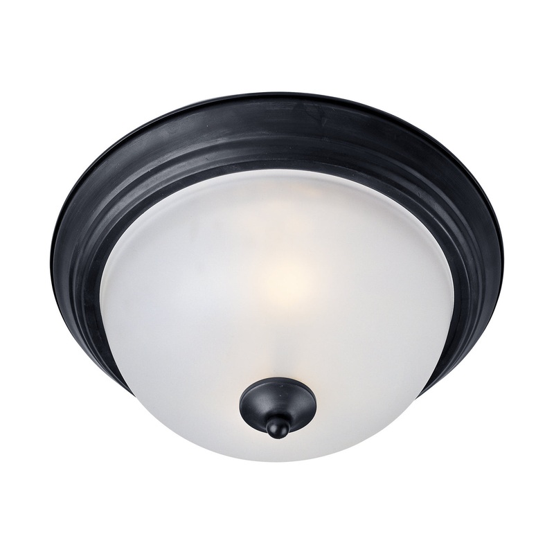 Maxim 5842FTBK Essentials - 584x Three Light Flush Mount, Black