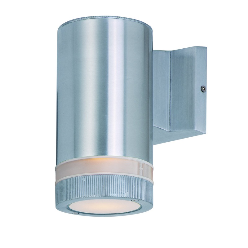 Maxim 6110AL Lightray One Light Outdoor Wall Lantern, Brushed Aluminum